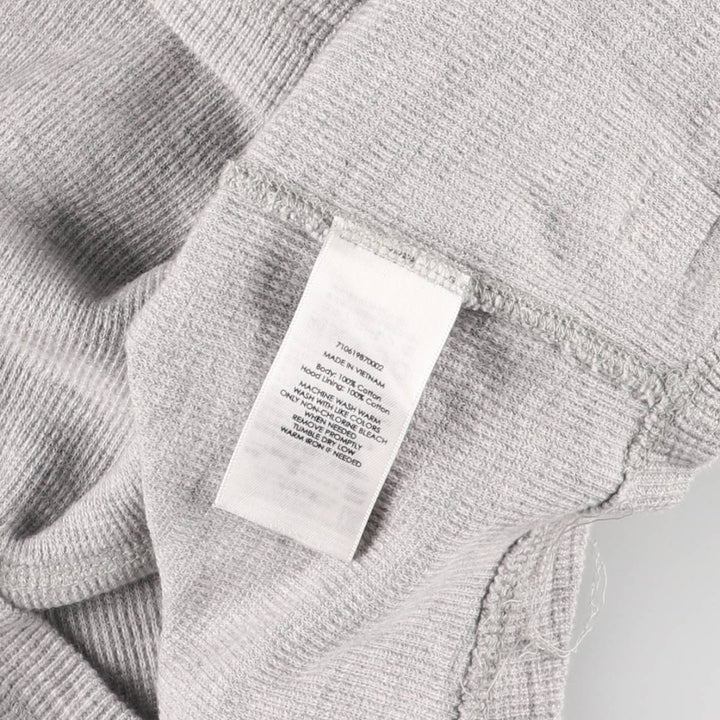 Ralph Lauren hooded thermal long t-shirt, size L, men's cotton gray type Vintage Second Hand