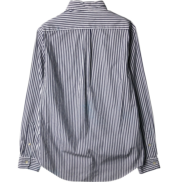 Ralph Lauren long sleeve button down striped shirt, men's size M cotton white type Vintage Second Hand