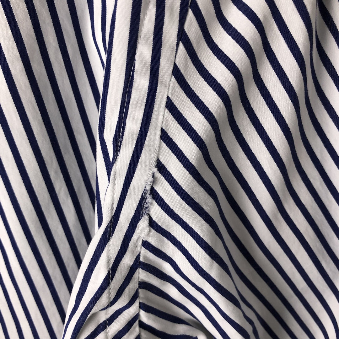 Ralph Lauren long sleeve button down striped shirt, men's size M cotton white type Vintage Second Hand