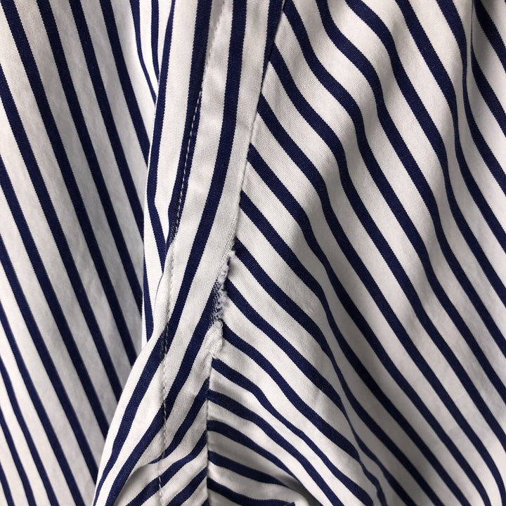 Ralph Lauren long sleeve button down striped shirt, men's size M cotton white type Vintage Second Hand