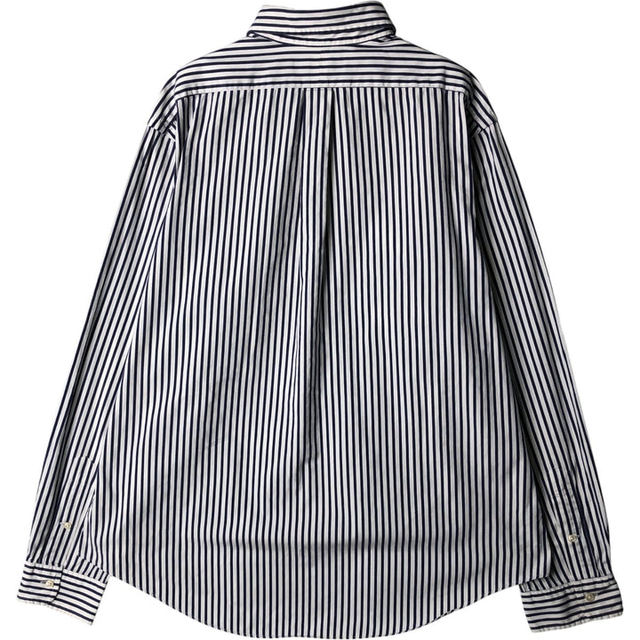 Ralph Lauren CUSTOM FIT long sleeve button down striped shirt men's XL size cotton white type Vintage Second Hand