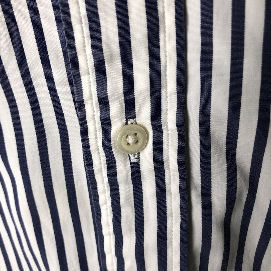 Ralph Lauren CUSTOM FIT long sleeve button down striped shirt men's XL size cotton white type Vintage Second Hand