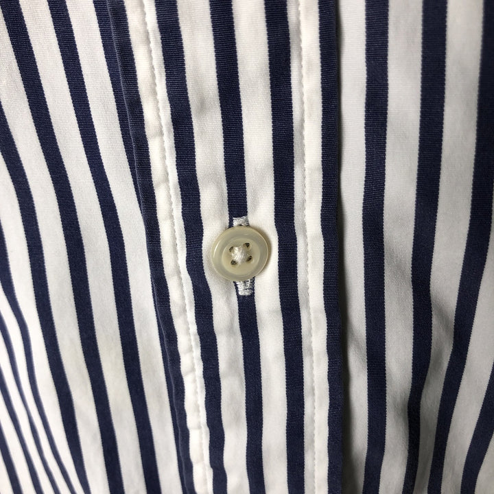 Ralph Lauren CUSTOM FIT long sleeve button down striped shirt men's XL size cotton white type Vintage Second Hand