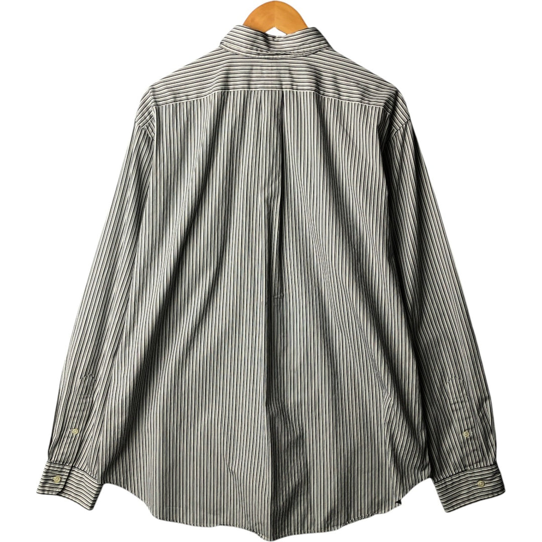 Ralph Lauren Classic Fit Long Sleeve Button Down Striped Shirt Men's XL cotton white type Vintage Second Hand