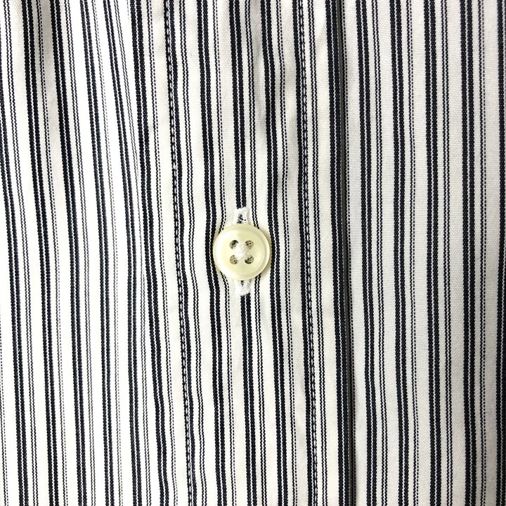 Ralph Lauren Classic Fit Long Sleeve Button Down Striped Shirt Men's XL cotton white type Vintage Second Hand