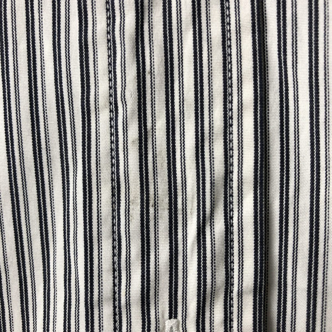 Ralph Lauren Classic Fit Long Sleeve Button Down Striped Shirt Men's XL cotton white type Vintage Second Hand