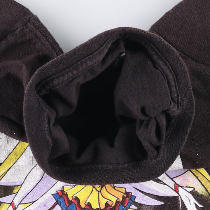 SAILOR MOON Pretty Guardian Sailor Moon Tsukino Usagi Anime Character Print T-Shirt Men's M size cotton black type Vintage Second Hand