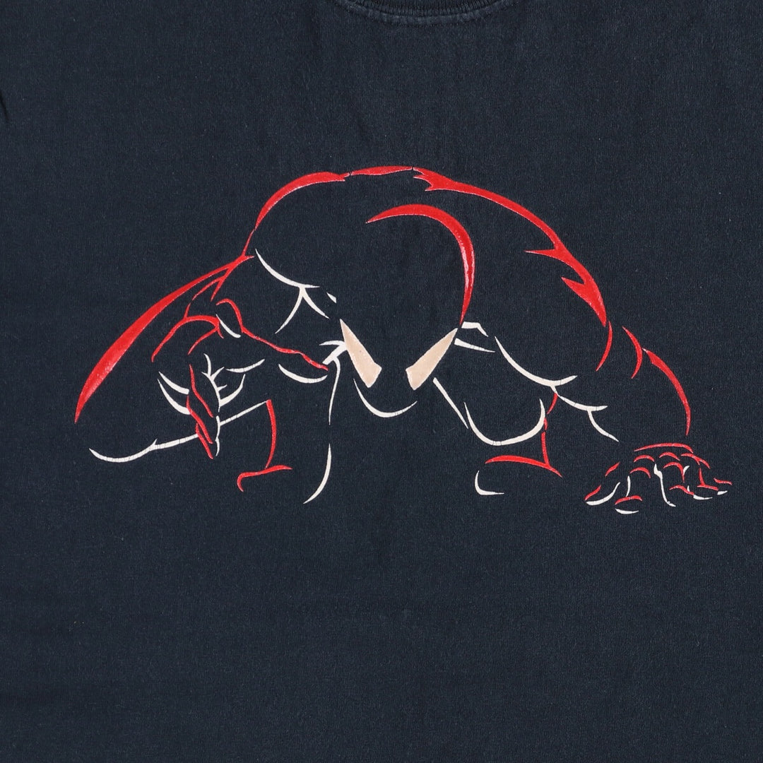 UNIVERSAL ORLANDO SPIDER MAN Spider-Man character print T-shirt, men's size M cotton black type Vintage Second Hand