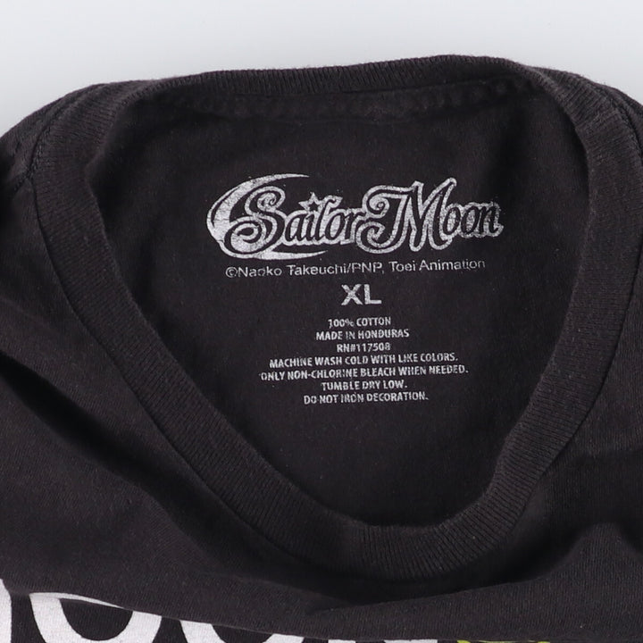 SAILOR MOON Sailor Moon Anime Character Print T-Shirt Men's XL cotton black type Vintage Second Hand