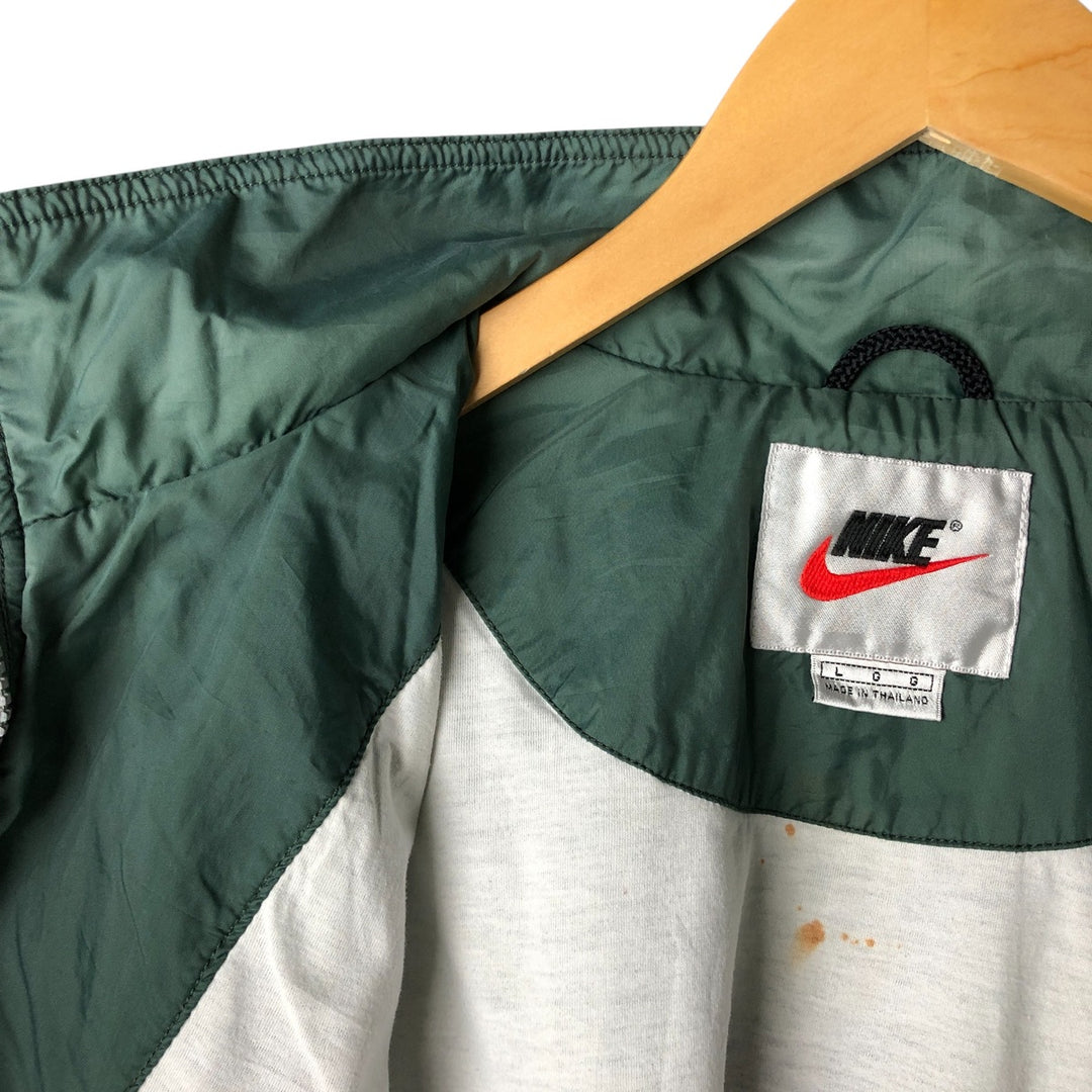90'S Nike Windbreaker Men's Size L Vintage polyester green type Vintage Second Hand