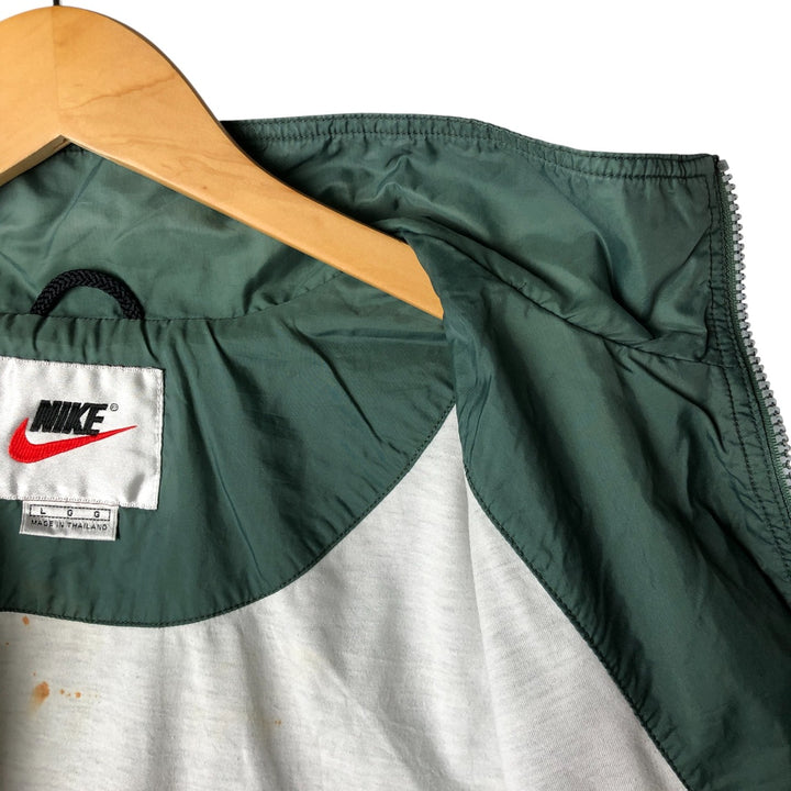 90'S Nike Windbreaker Men's Size L Vintage polyester green type Vintage Second Hand