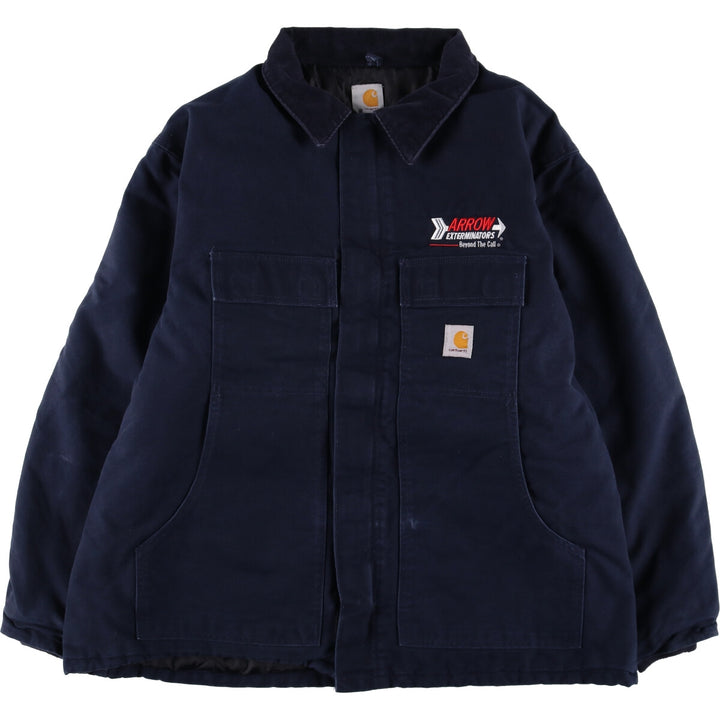 Carhartt Traditional Padded Duck Work Jacket, Made in USA, Men's XXL cotton navy blue type Vintage Second Hand