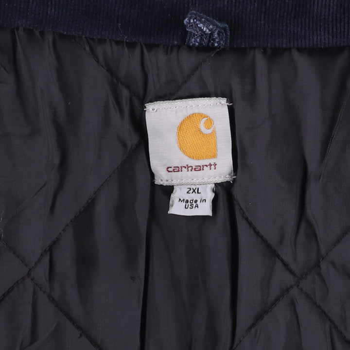 Carhartt Traditional Padded Duck Work Jacket, Made in USA, Men's XXL cotton navy blue type Vintage Second Hand