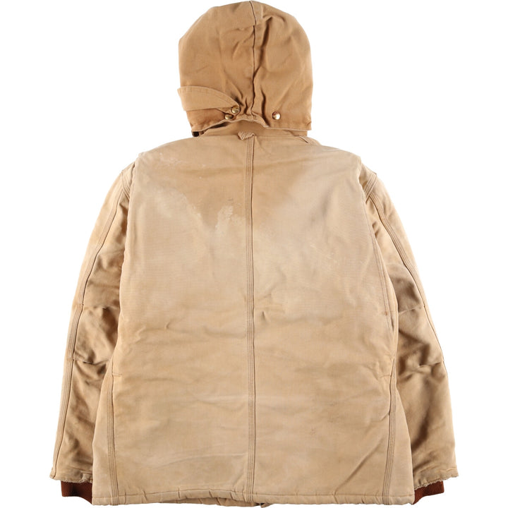 Carhartt Traditional Hooded Padded Duck Work Jacket, Men's Size XL unclear Beige type Vintage Second Hand