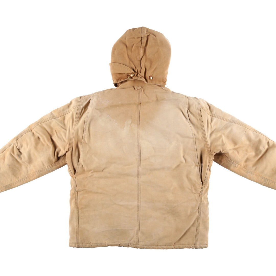 Carhartt Traditional Hooded Padded Duck Work Jacket, Men's Size XL unclear Beige type Vintage Second Hand
