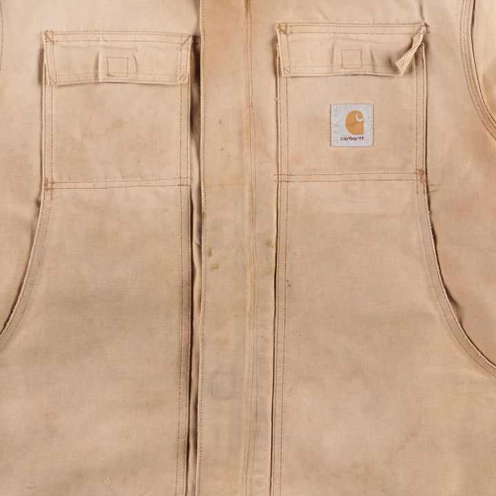 Carhartt Traditional Hooded Padded Duck Work Jacket, Men's Size XL unclear Beige type Vintage Second Hand