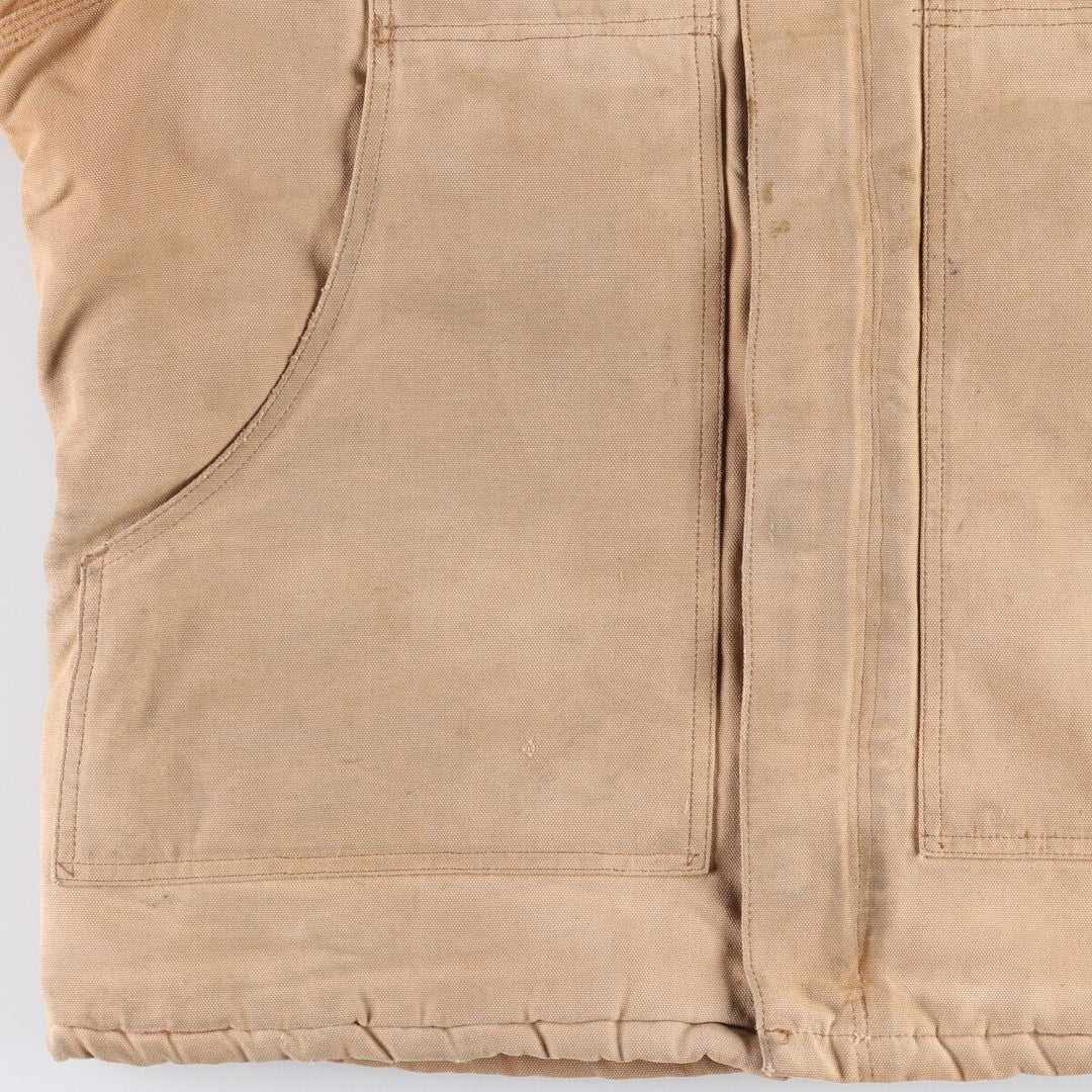 Carhartt Traditional Hooded Padded Duck Work Jacket, Men's Size XL unclear Beige type Vintage Second Hand