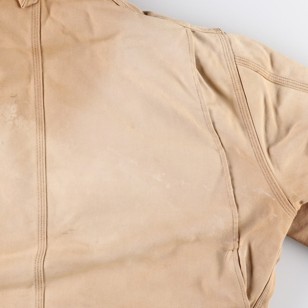 Carhartt Traditional Hooded Padded Duck Work Jacket, Men's Size XL unclear Beige type Vintage Second Hand