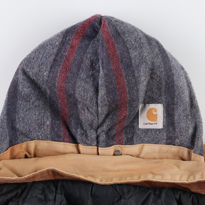 Carhartt Traditional Hooded Padded Duck Work Jacket, Men's Size XL unclear Beige type Vintage Second Hand