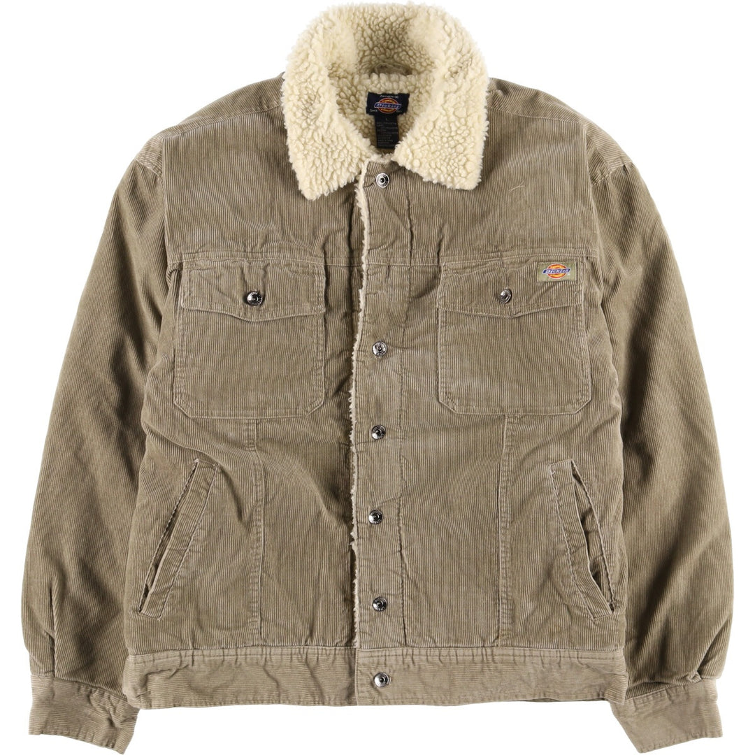 Dickies padded corduroy jacket, men's size L cotton Beige type Vintage Second Hand