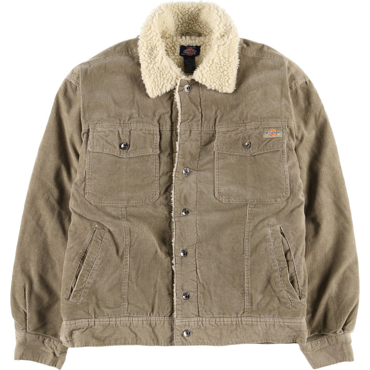 Dickies padded corduroy jacket, men's size L cotton Beige type Vintage Second Hand
