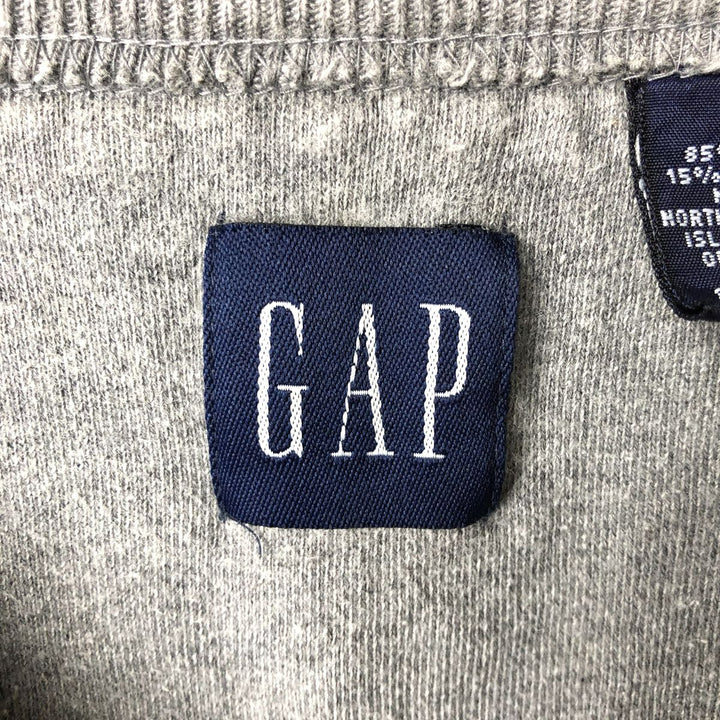 90'S GAP logo sweatshirt, men's size L, vintage cotton gray type Vintage Second Hand
