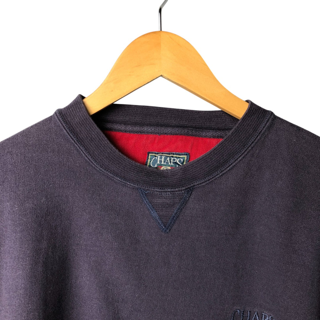 Vintage 1980'S Ralph Lauren CHAPS one-point logo sweatshirt, size M, men's unclear navy blue type Vintage Second Hand