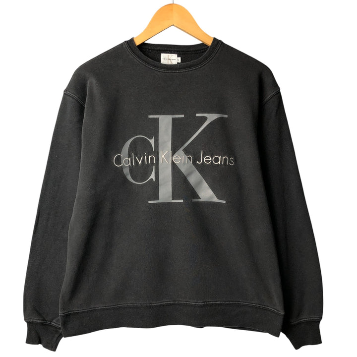 Vintage Calvin Klein logo sweatshirt, Made in USA, Men's Size Small cotton black type Vintage Second Hand