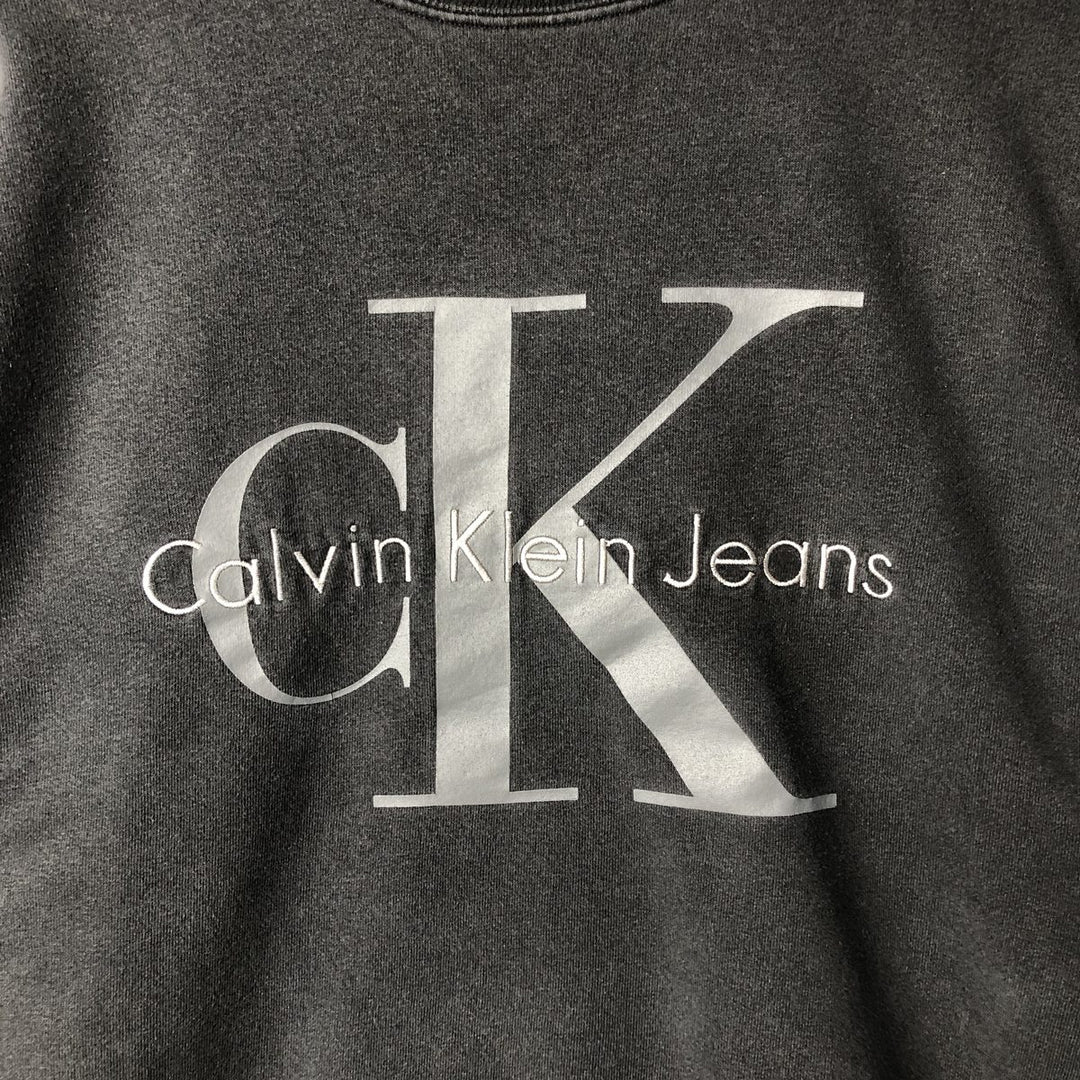 Vintage Calvin Klein logo sweatshirt, Made in USA, Men's Size Small cotton black type Vintage Second Hand