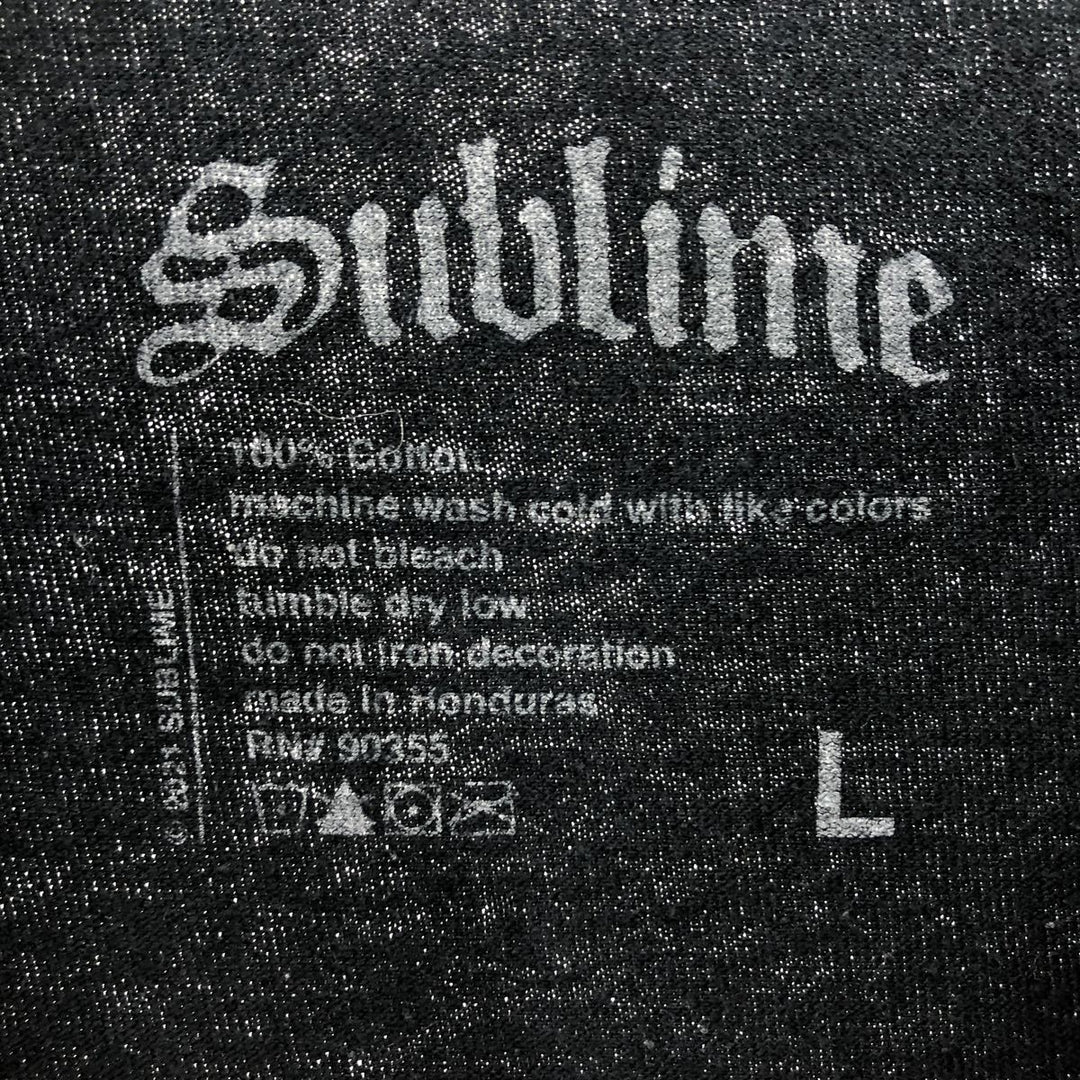 SUBLIME Band T-shirt, Men's L size cotton black type Vintage Second Hand