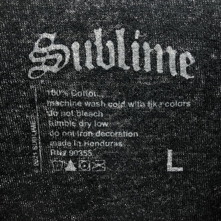 SUBLIME Band T-shirt, Men's L size cotton black type Vintage Second Hand