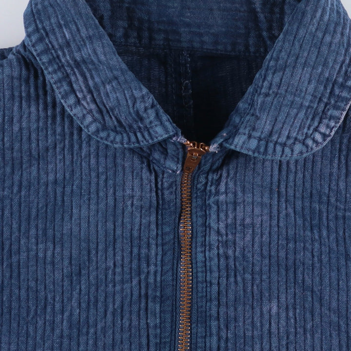 Vintage 70s-80'S zip-up jacket, men's size M unclear blue type Vintage Second Hand