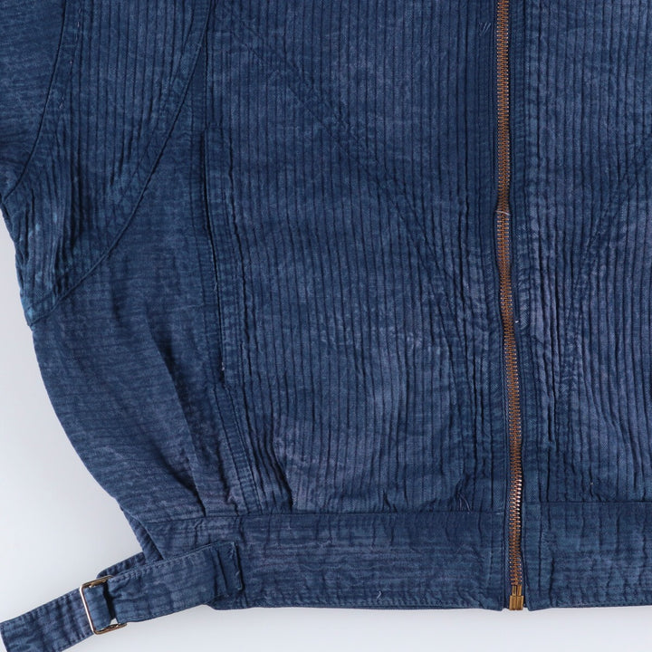 Vintage 70s-80'S zip-up jacket, men's size M unclear blue type Vintage Second Hand