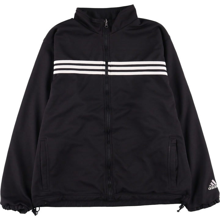 90s-00'S adidas reversible back logo windbreaker/track jacket, men's size L polyester black type Vintage Second Hand