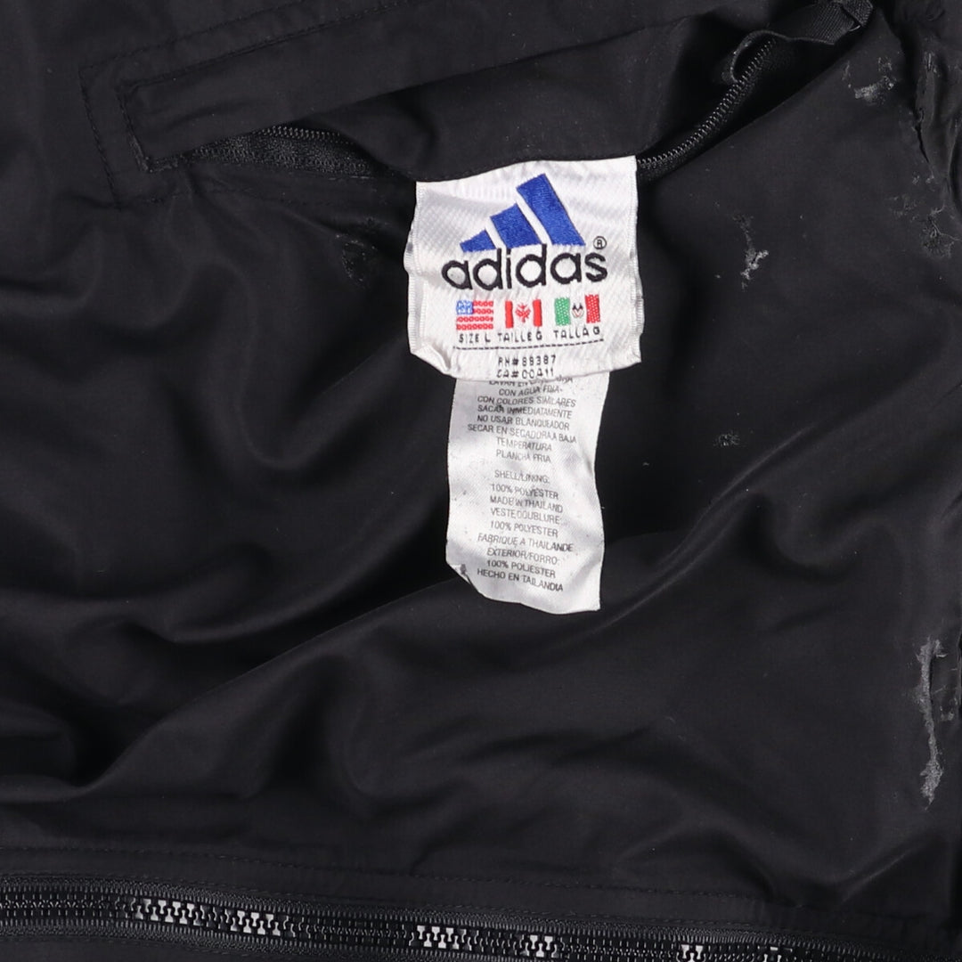 90s-00'S adidas reversible back logo windbreaker/track jacket, men's size L polyester black type Vintage Second Hand