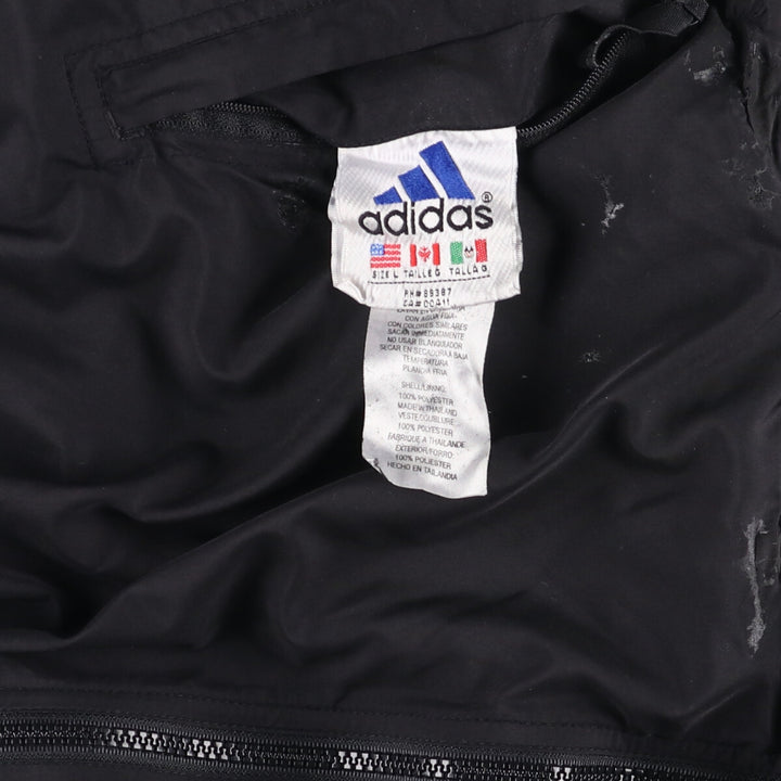 90s-00'S adidas reversible back logo windbreaker/track jacket, men's size L polyester black type Vintage Second Hand