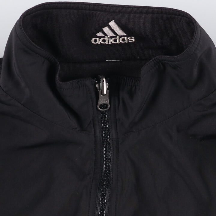 90s-00'S adidas reversible back logo windbreaker/track jacket, men's size L polyester black type Vintage Second Hand