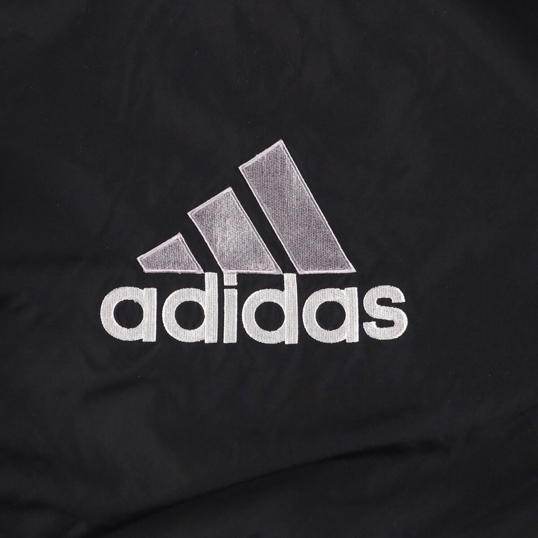 90s-00'S adidas reversible back logo windbreaker/track jacket, men's size L polyester black type Vintage Second Hand