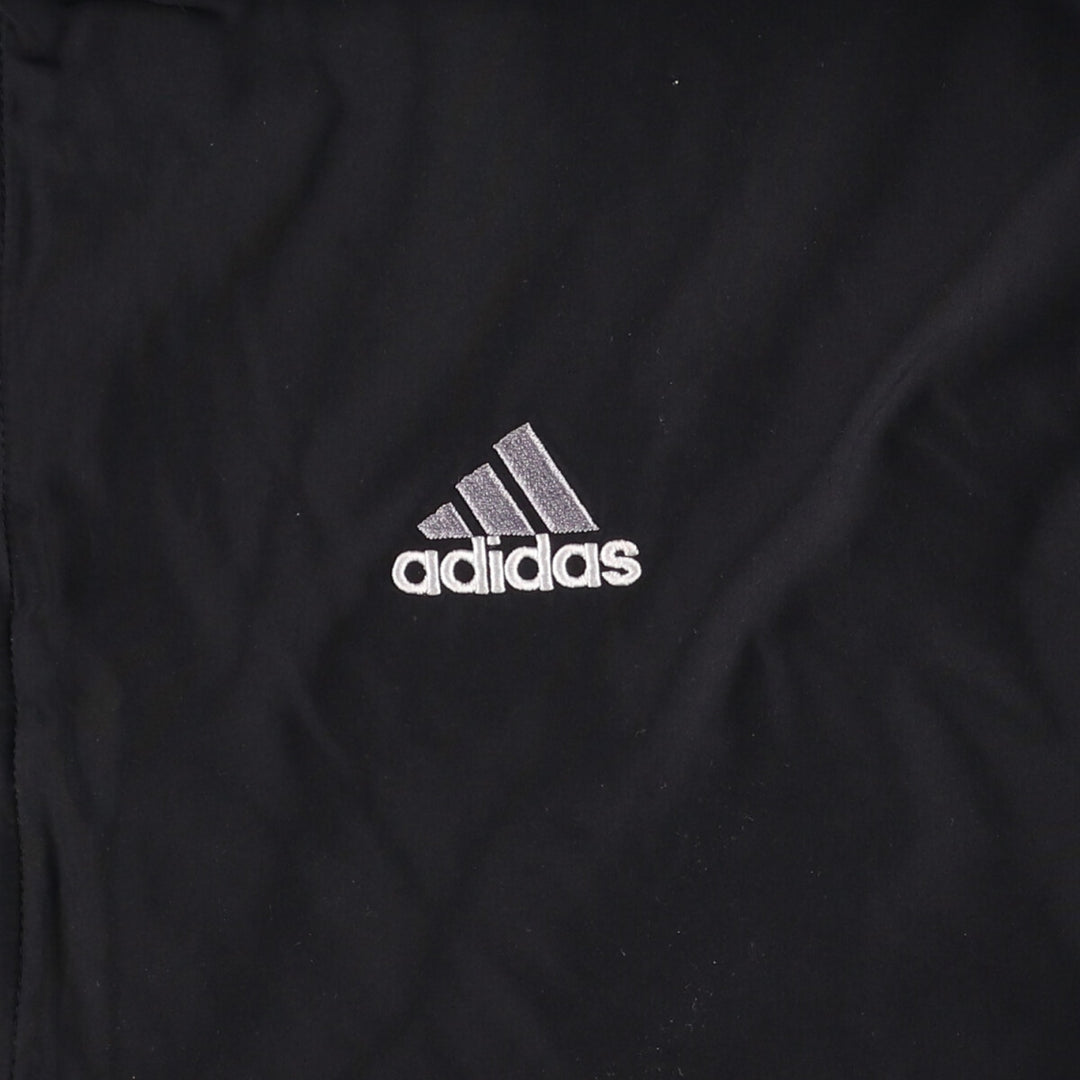 90s-00'S adidas reversible back logo windbreaker/track jacket, men's size L polyester black type Vintage Second Hand