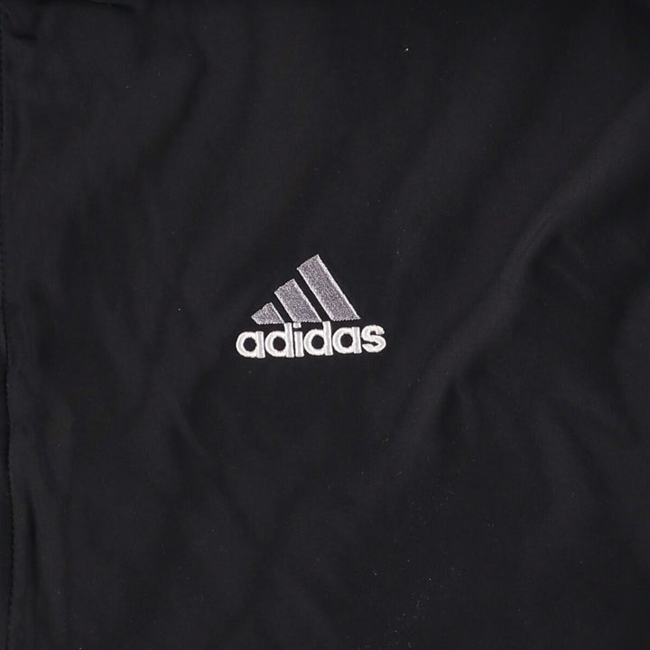 90s-00'S adidas reversible back logo windbreaker/track jacket, men's size L polyester black type Vintage Second Hand