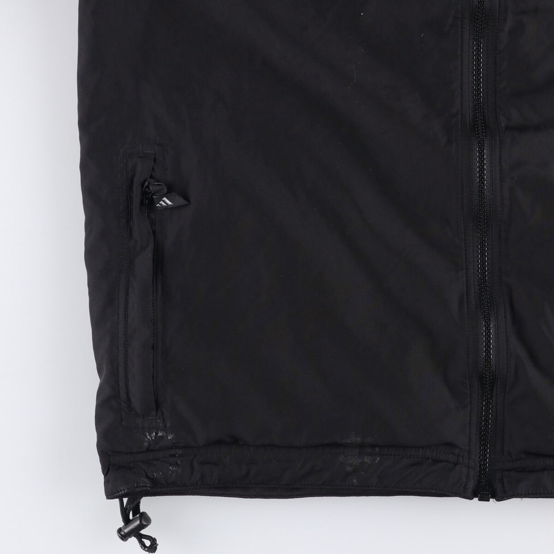90s-00'S adidas reversible back logo windbreaker/track jacket, men's size L polyester black type Vintage Second Hand