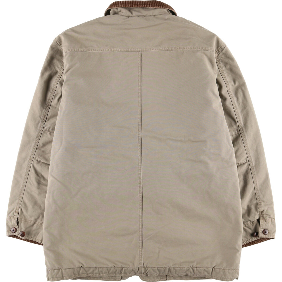 90s-00'S LL Bean Thinsulate padded hunting jacket, men's size L cotton gray type Vintage Second Hand
