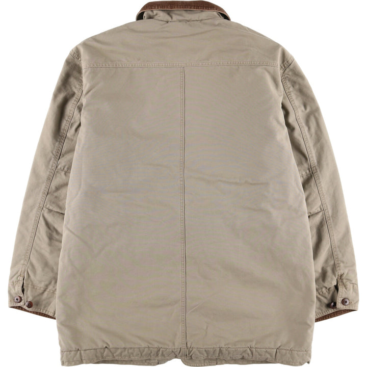 90s-00'S LL Bean Thinsulate padded hunting jacket, men's size L cotton gray type Vintage Second Hand