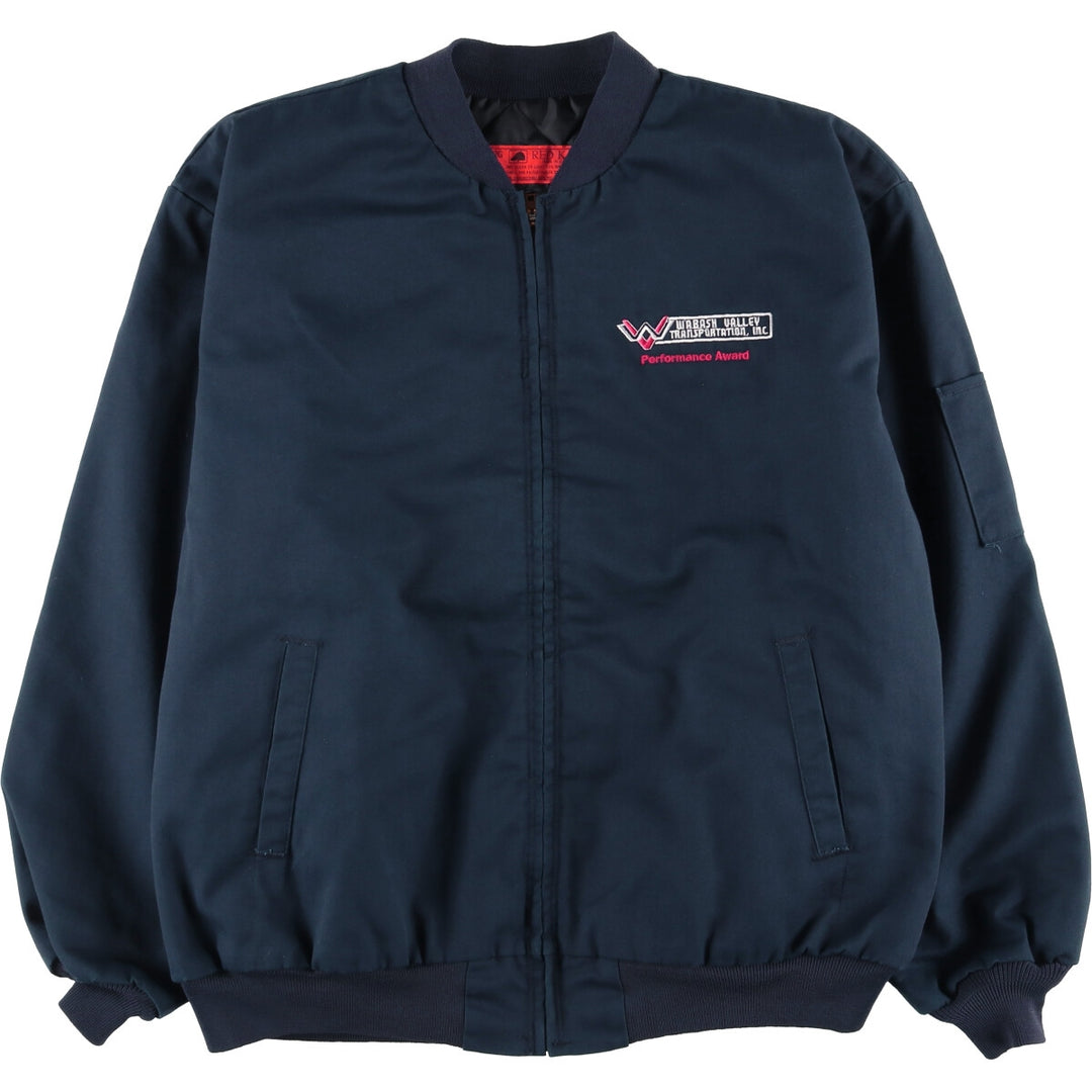 Vintage 1980'S Red Kap work jacket, made in the USA, men's size XXL polyester navy blue type Vintage Second Hand