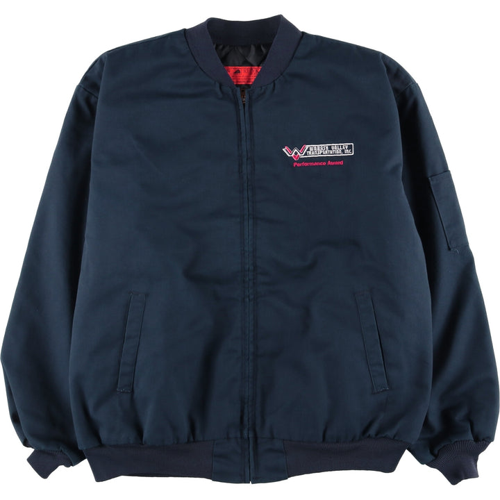 Vintage 1980'S Red Kap work jacket, made in the USA, men's size XXL polyester navy blue type Vintage Second Hand