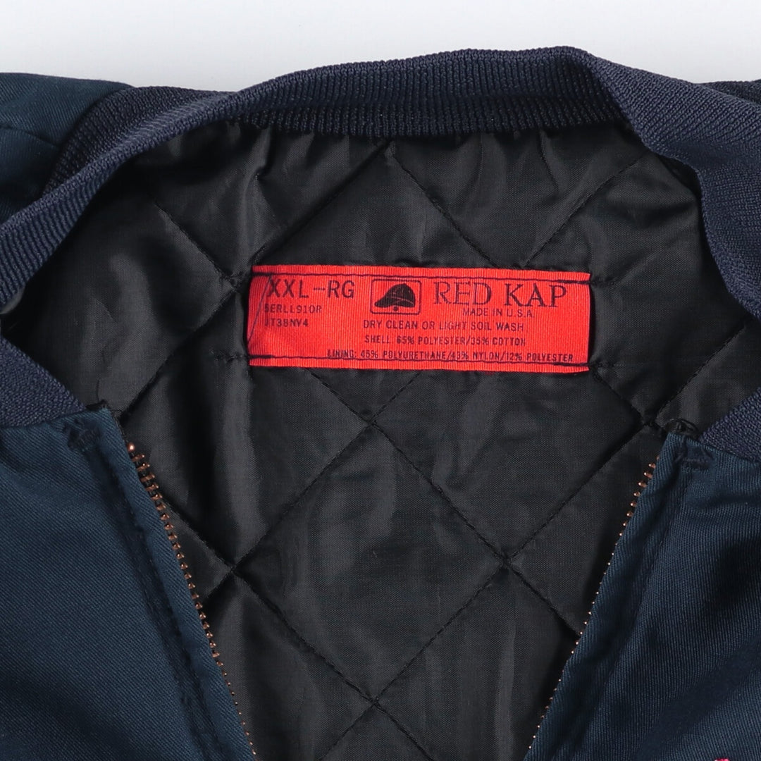 Vintage 1980'S Red Kap work jacket, made in the USA, men's size XXL polyester navy blue type Vintage Second Hand