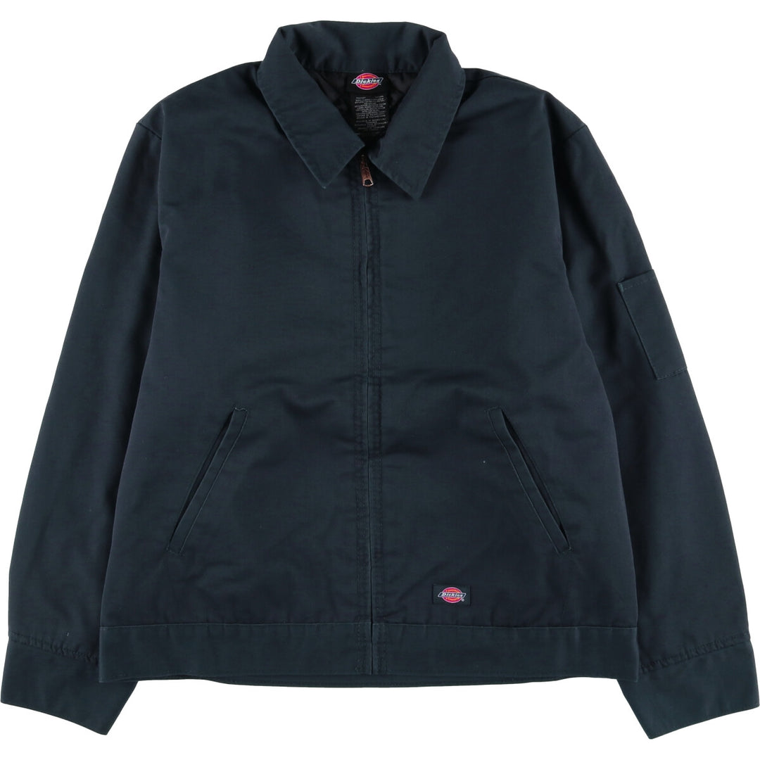 Dickies Work Jacket Men's Size L polyester navy blue type Vintage Second Hand