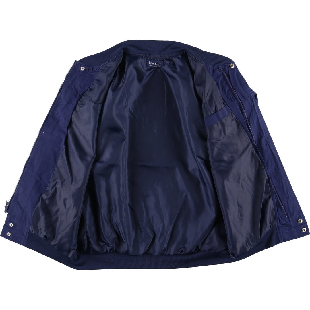 90s-00'S John Blair Derby Jacket, Cup Shoulder, Men's Size L unclear Navy blue Vintage Second Hand