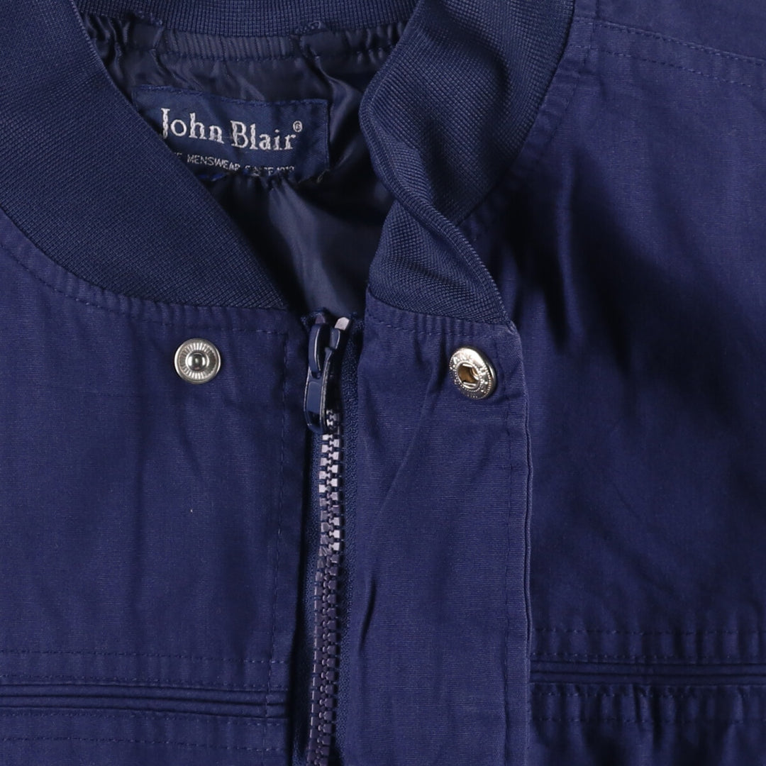 90s-00'S John Blair Derby Jacket, Cup Shoulder, Men's Size L unclear Navy blue Vintage Second Hand