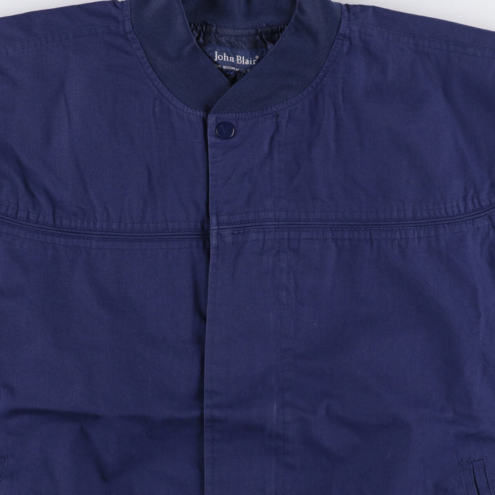 90s-00'S John Blair Derby Jacket, Cup Shoulder, Men's Size L unclear Navy blue Vintage Second Hand